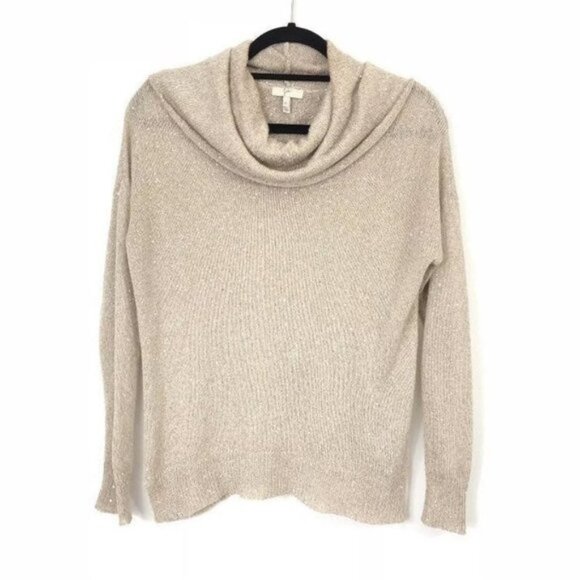 Joie Size XS Mildred Cowl Neck Sequin Lurex Pullover Sweater Alpaca Wool - Picture 8 of 8